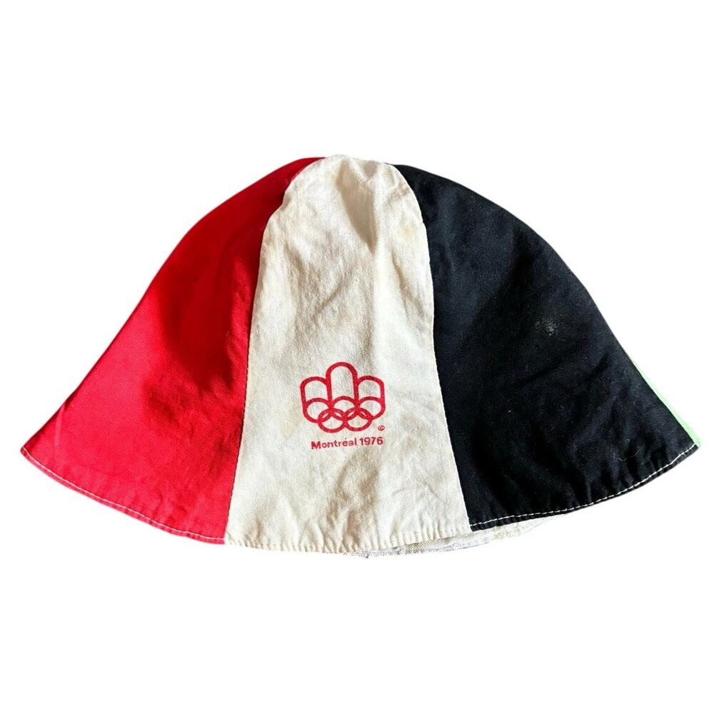 Vintage 1976 Montreal Summer Olympics Childs Bucket Hat Canada Souvenir AS IS